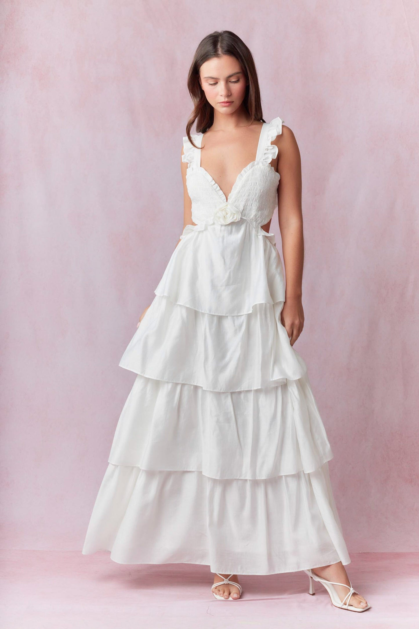 Rossette Smocked Bust Maxi Dress