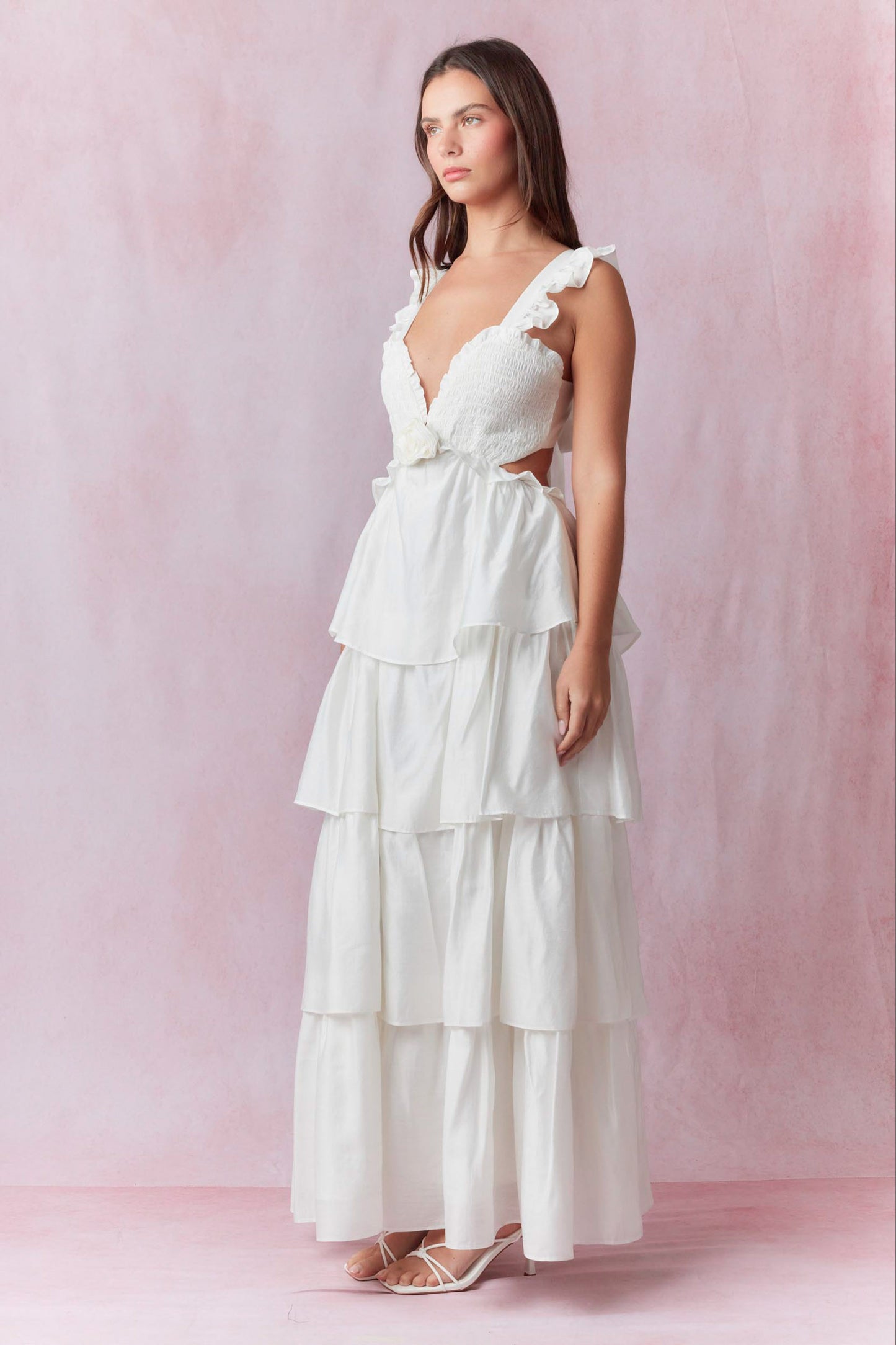 Rossette Smocked Bust Maxi Dress