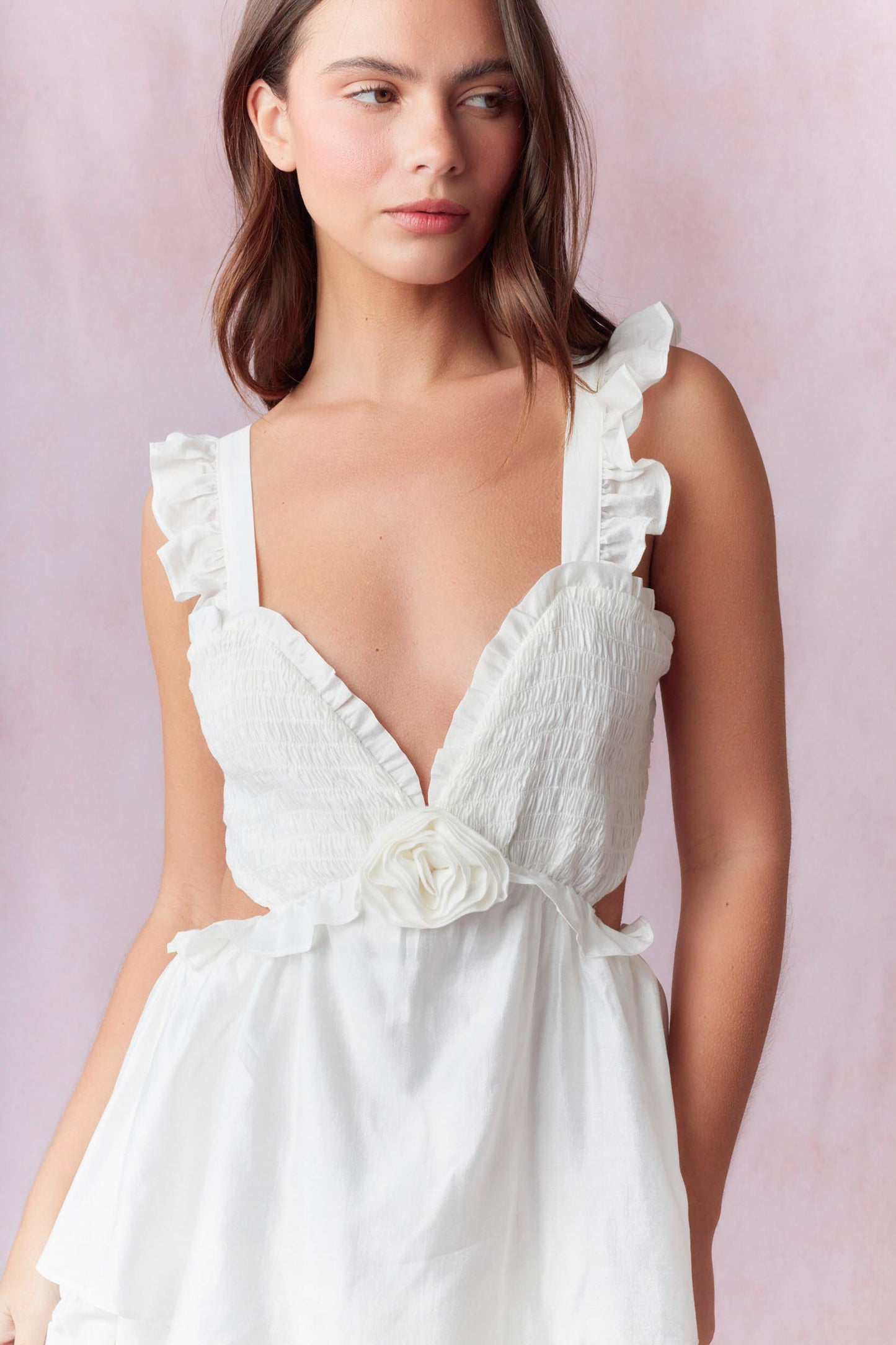 Rossette Smocked Bust Maxi Dress