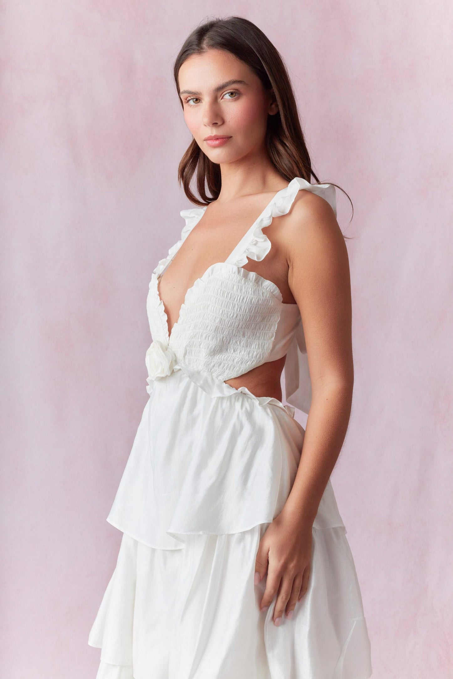 Rossette Smocked Bust Maxi Dress