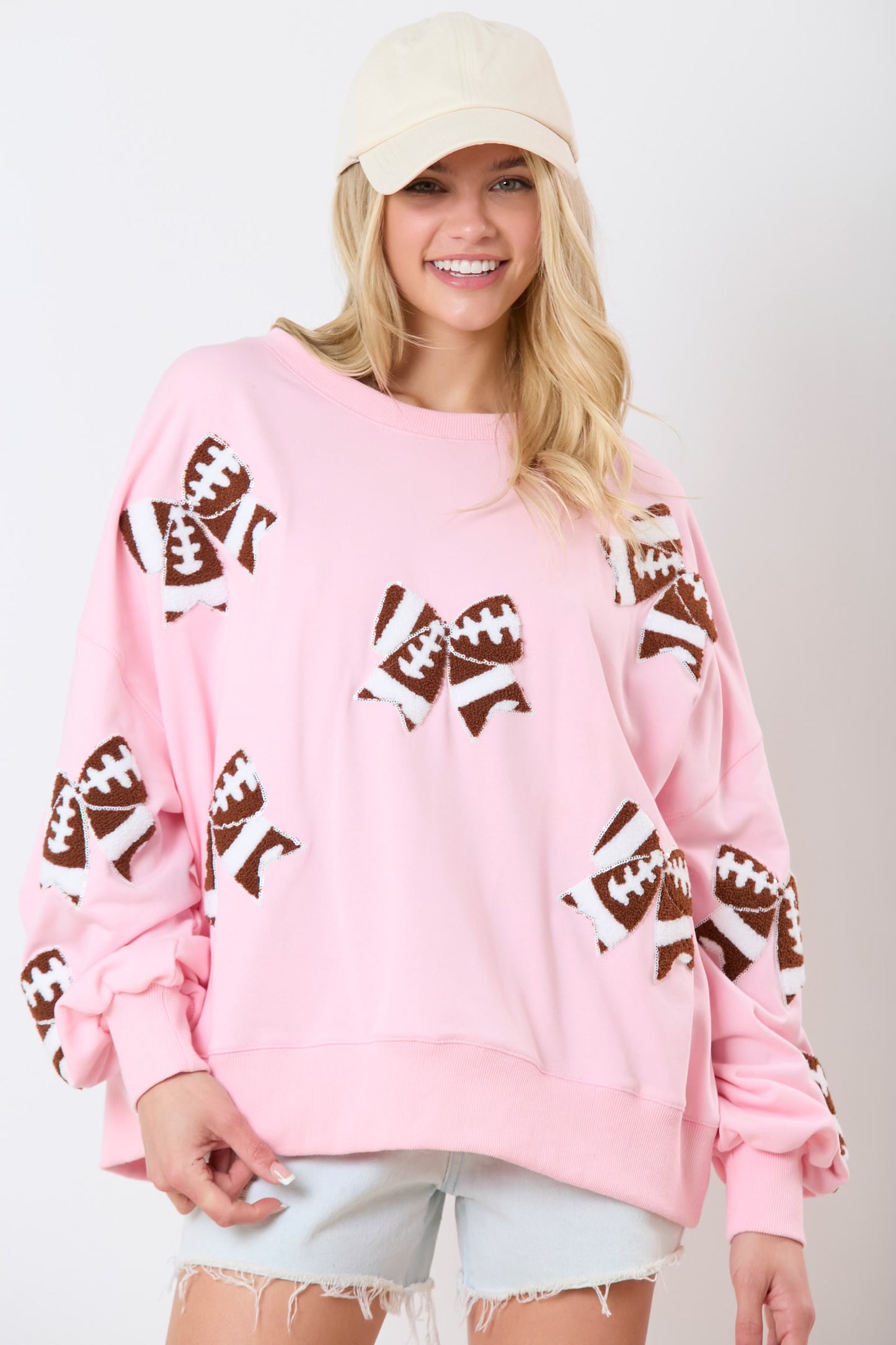 Football Towel and Sequins Sweatshirt