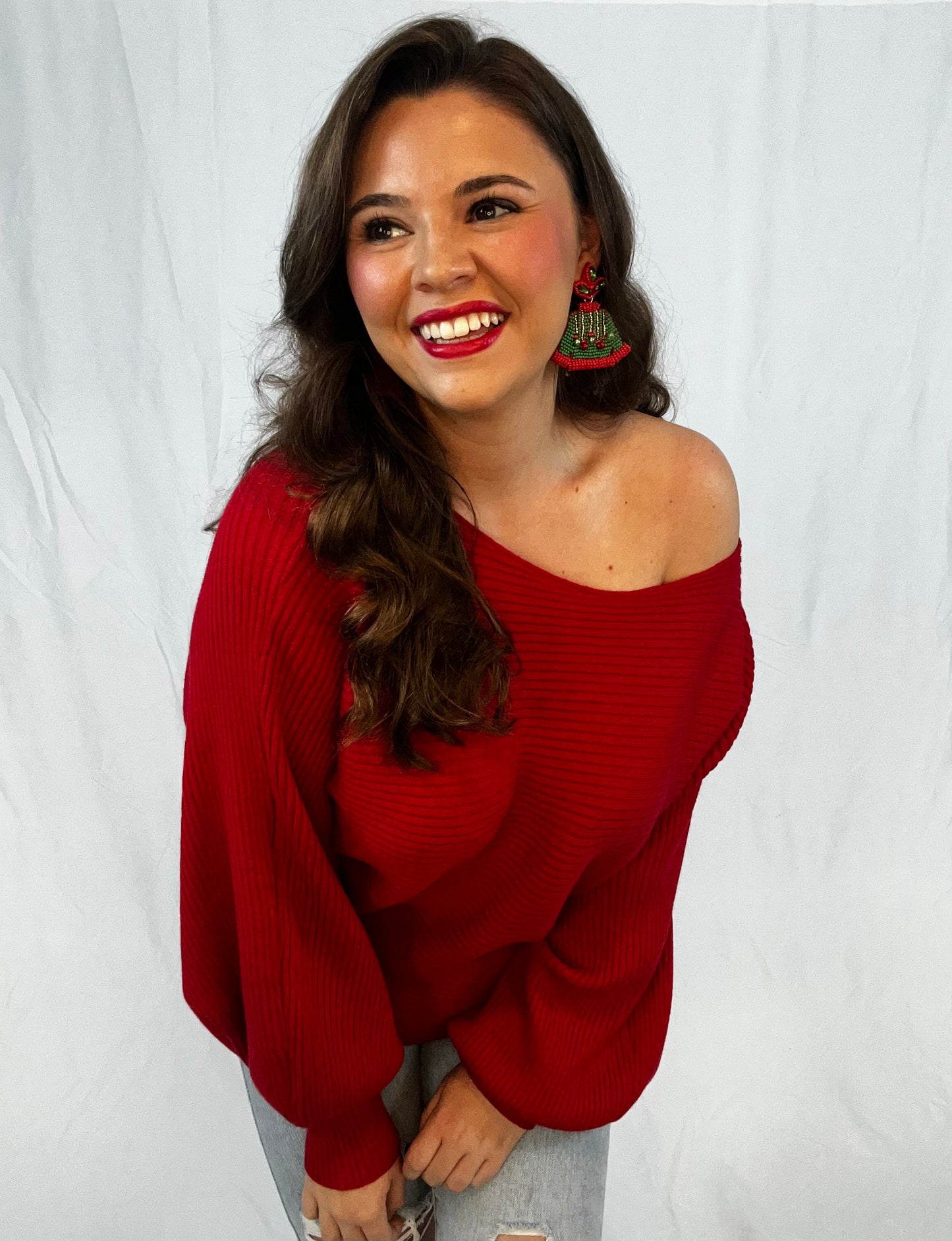 Christmas Sweater Beaded Earrings