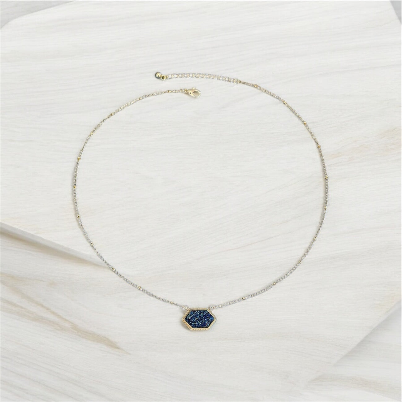 Green and Gold Pendant Necklace