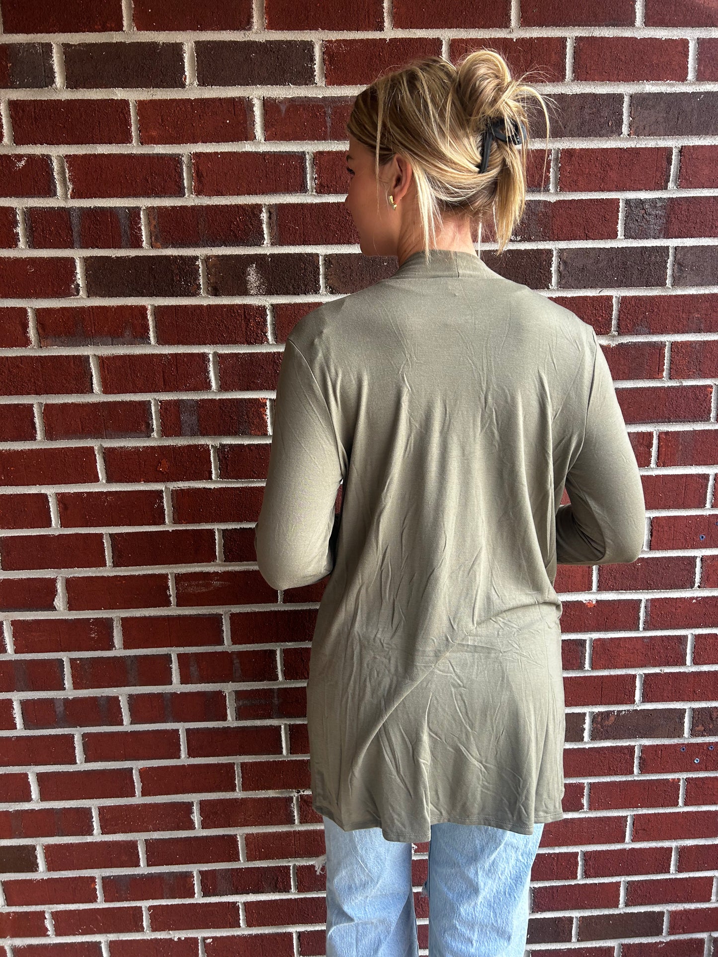 Plus Size Cardigan in Green