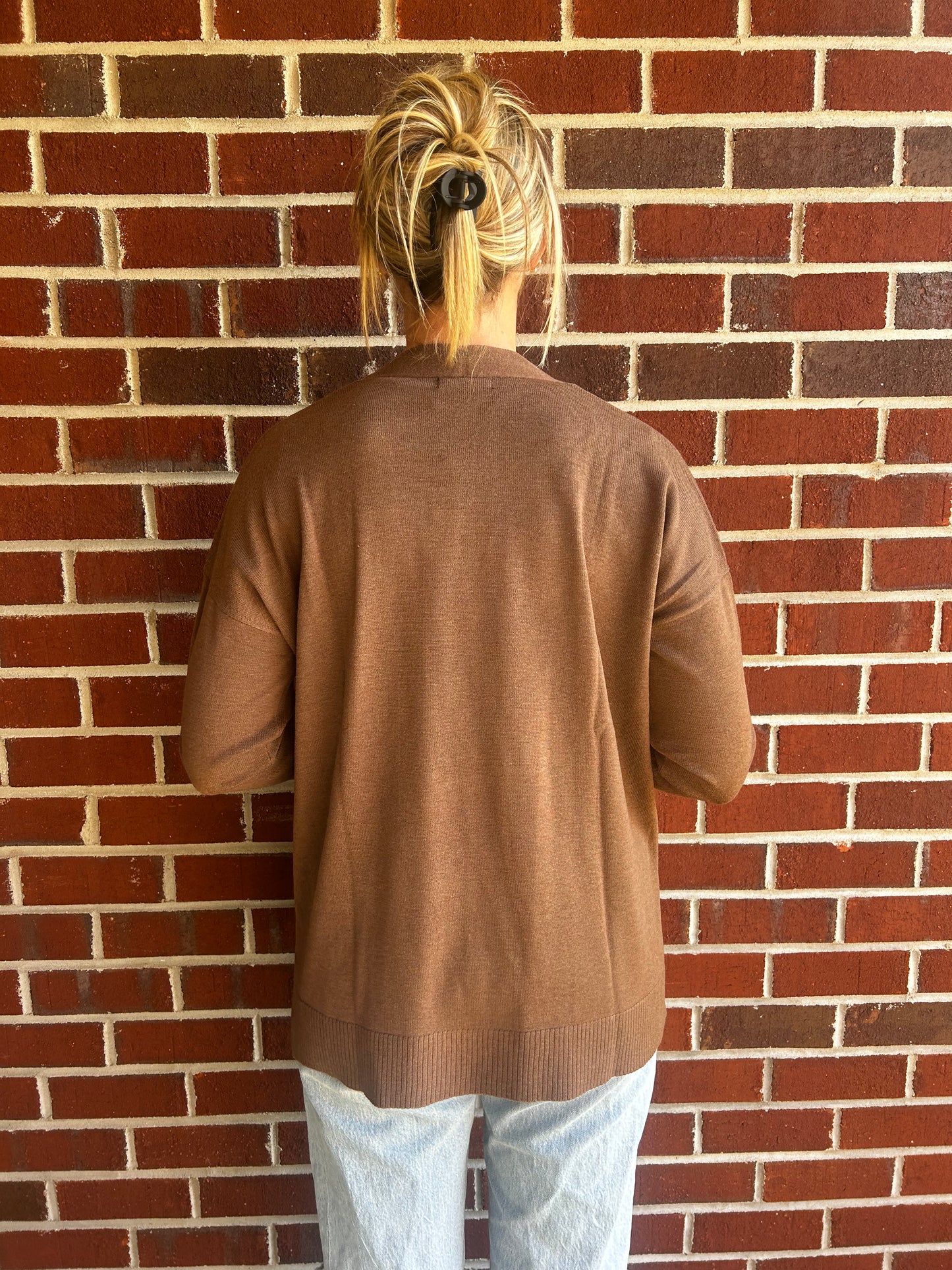 Brown Pocket Cardigan