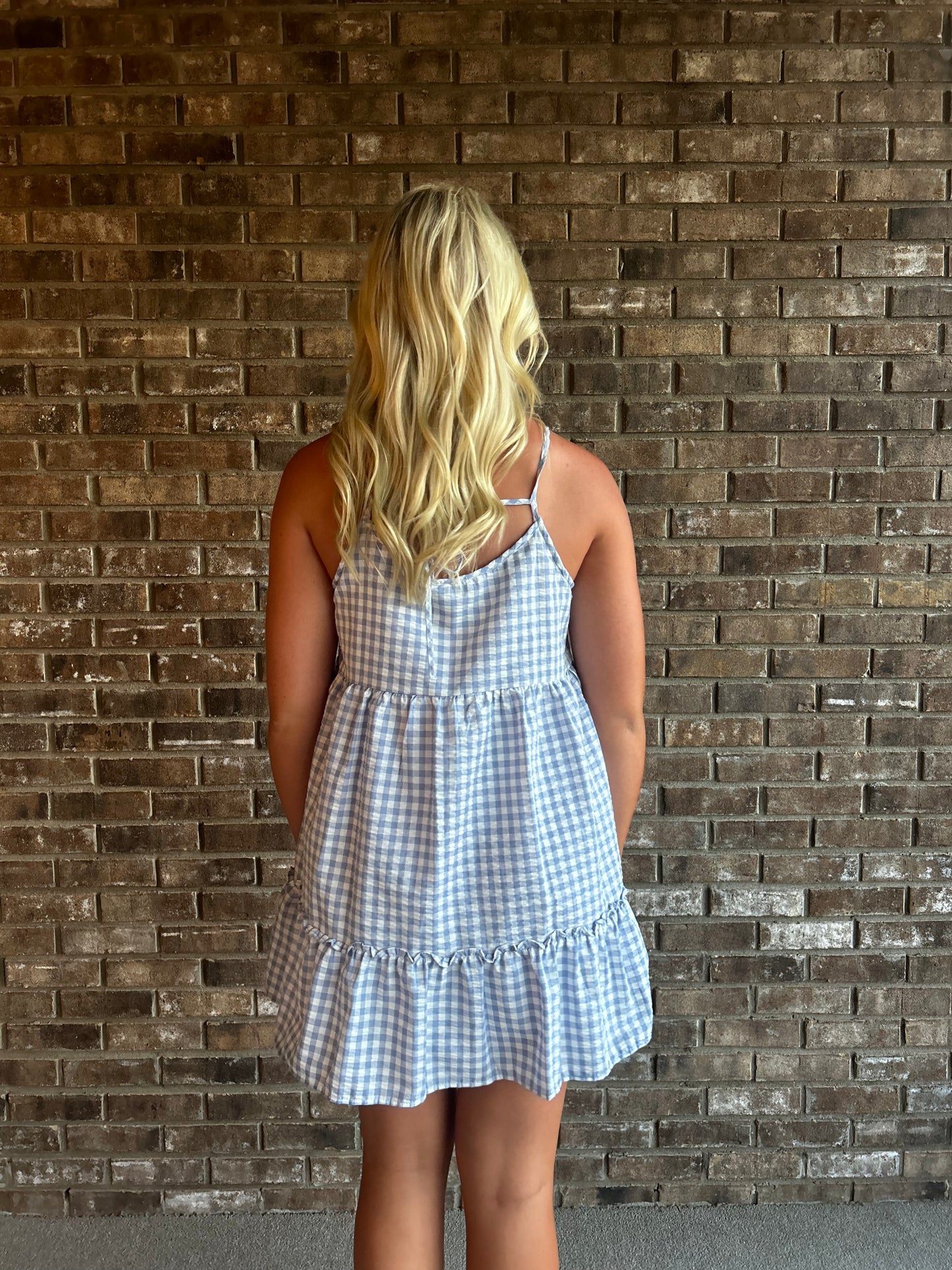 Blue Gingham Summer Dress