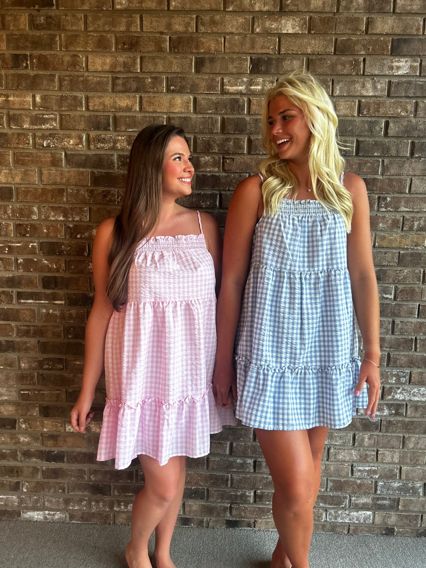 Pink Gingham Summer Dress