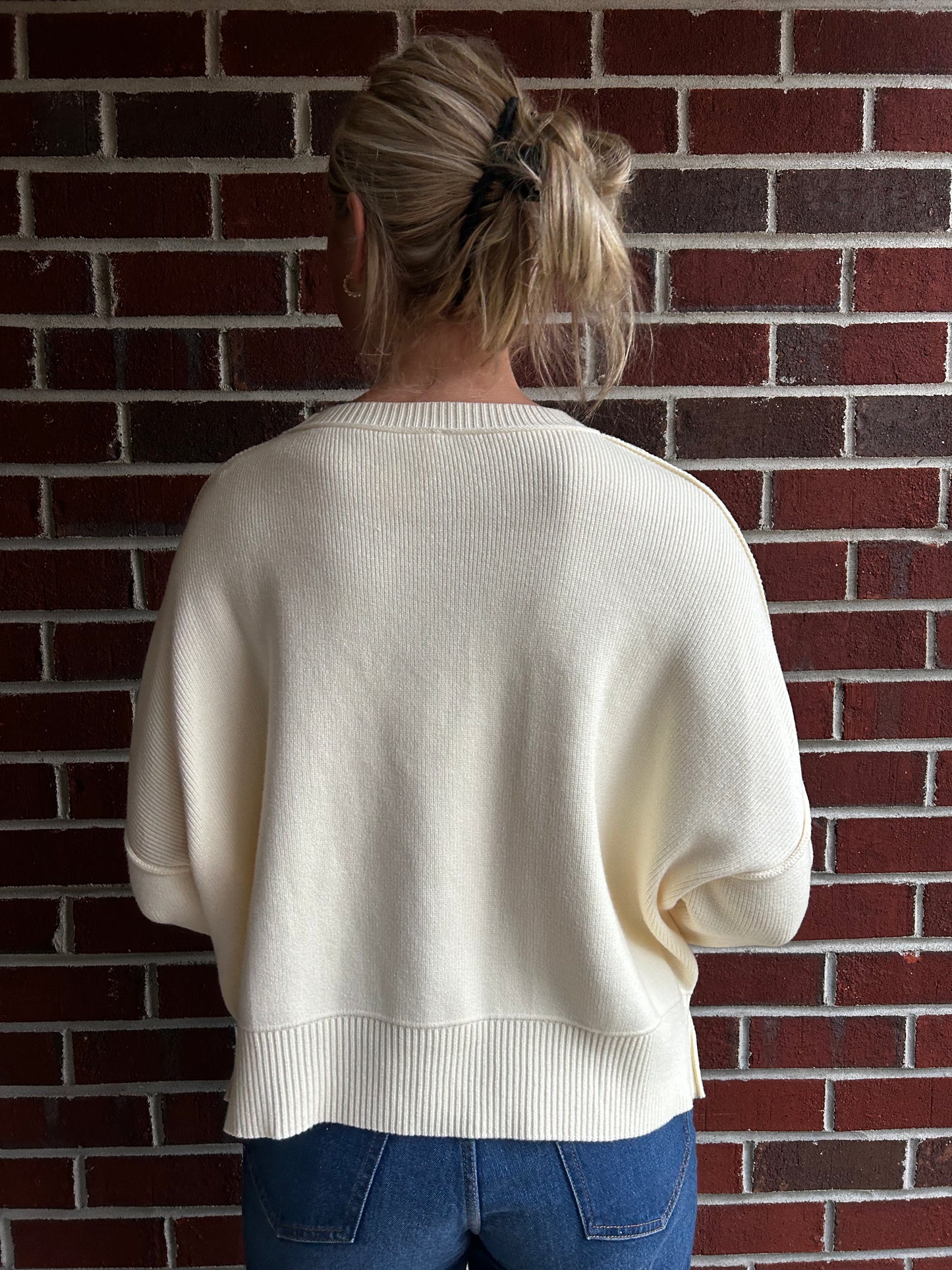 A Great Escape Ivory Oversized Sweater