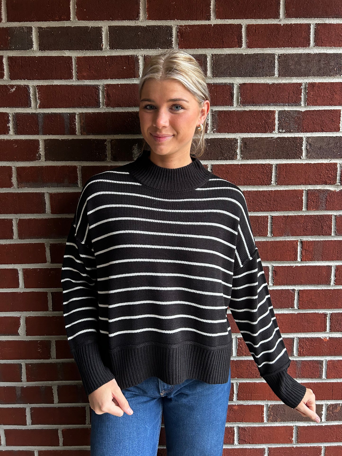 Black Striped Sweater