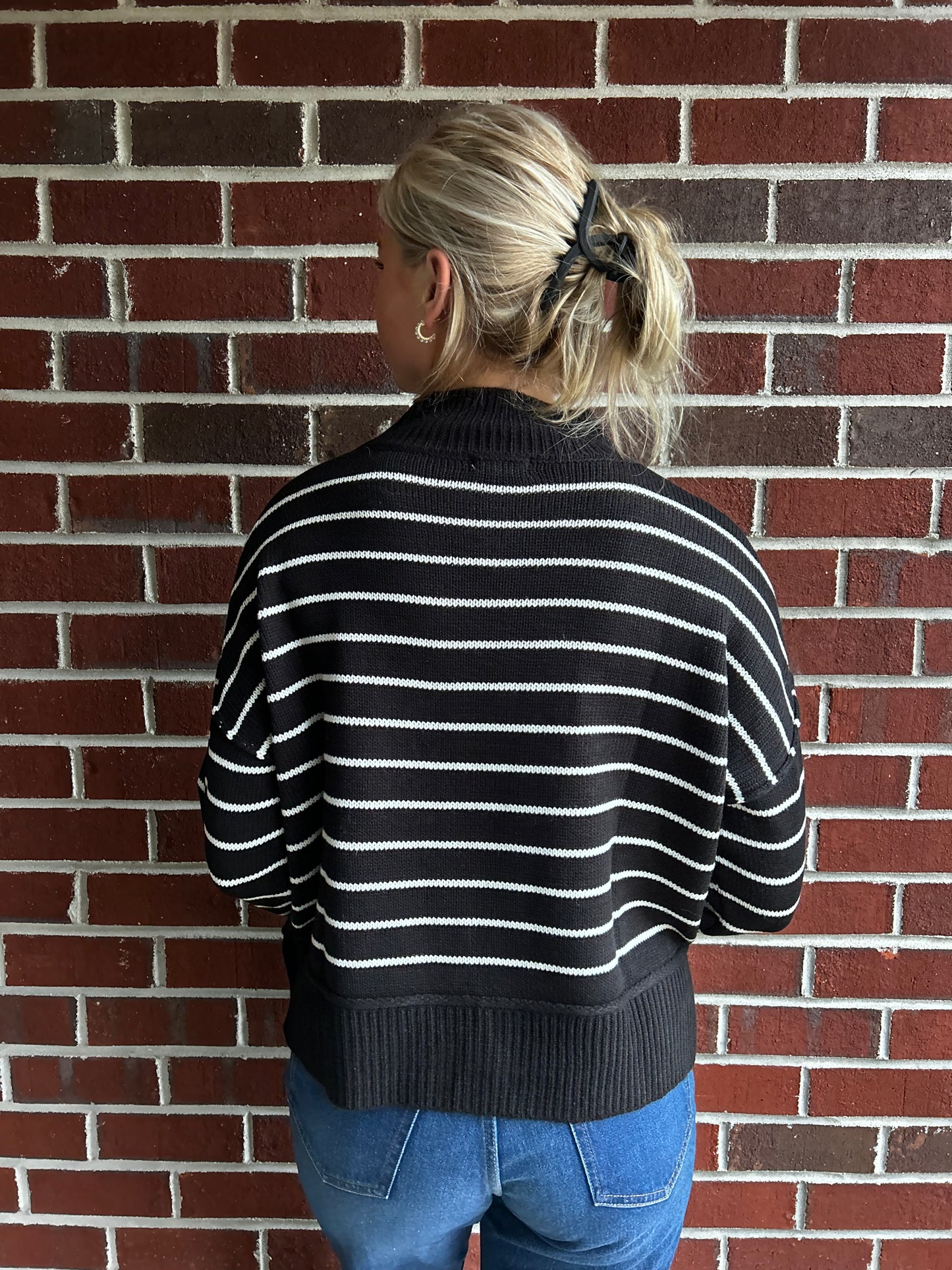 Black Striped Sweater