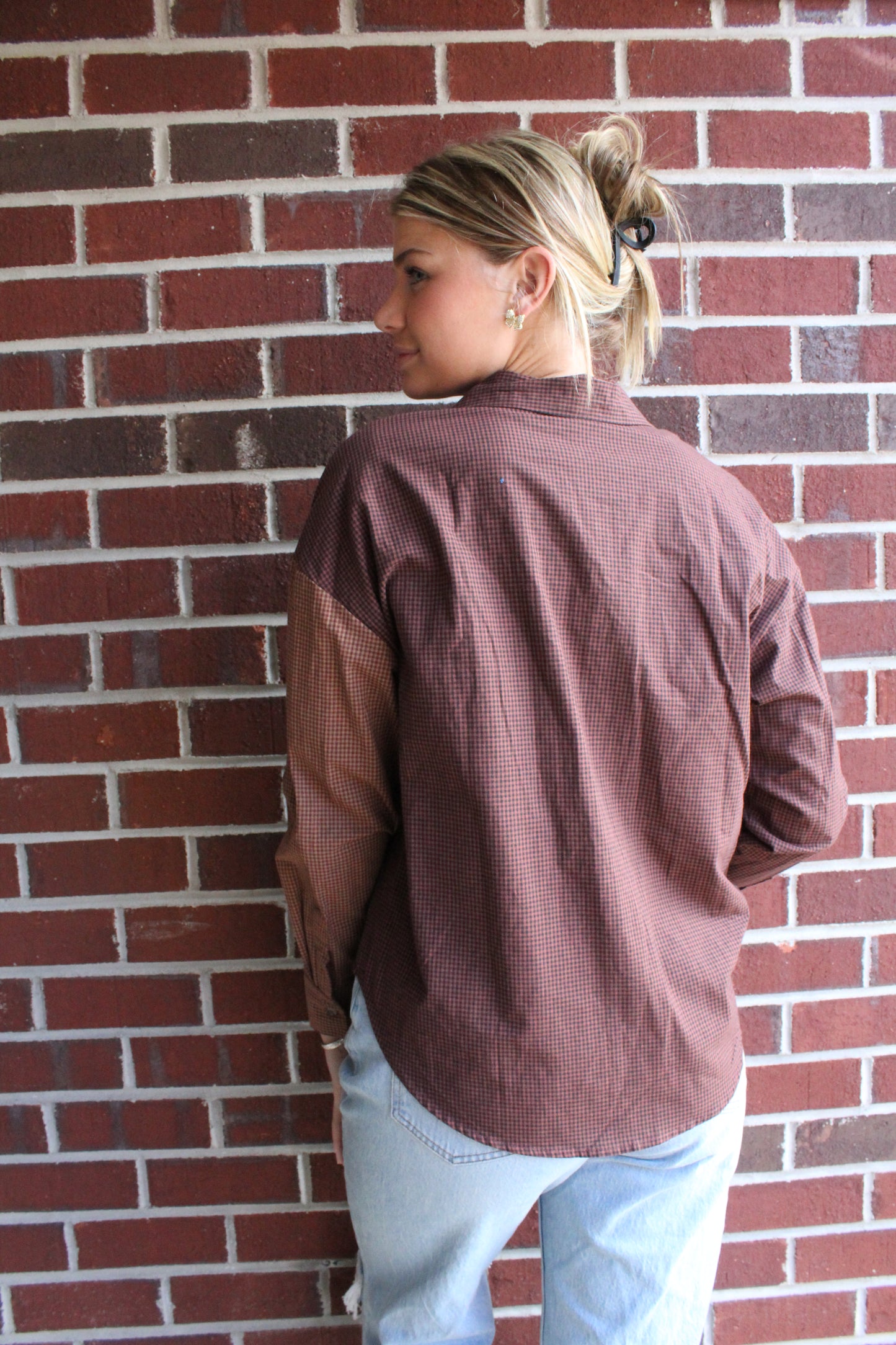 Plaid Button Down Top