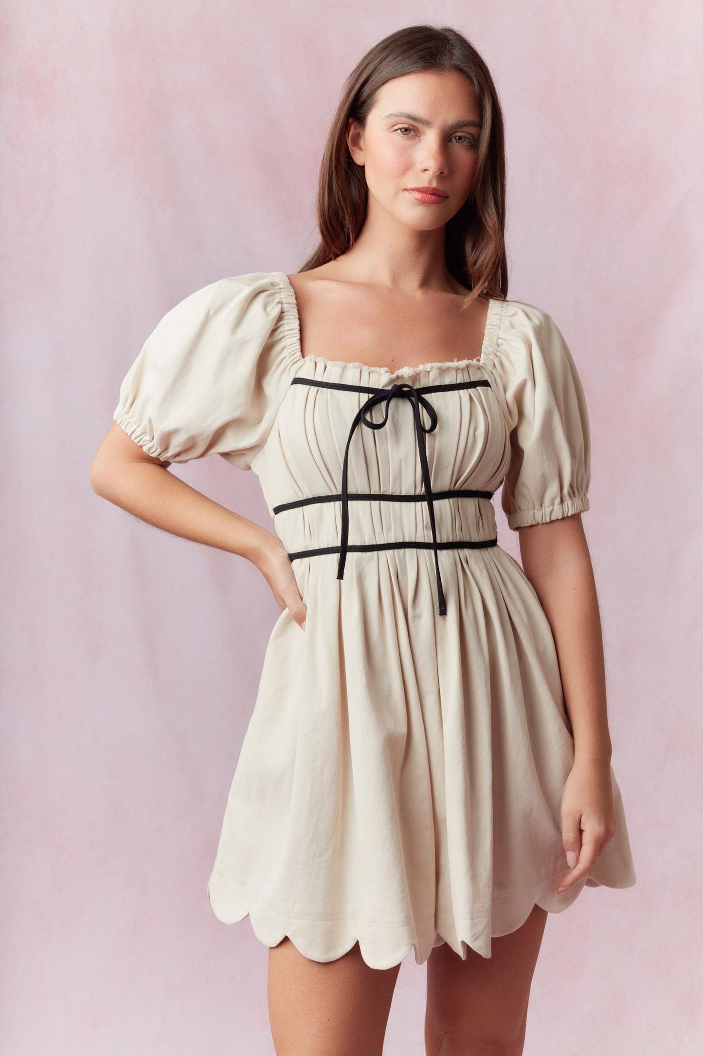 Scallop Hem Romper