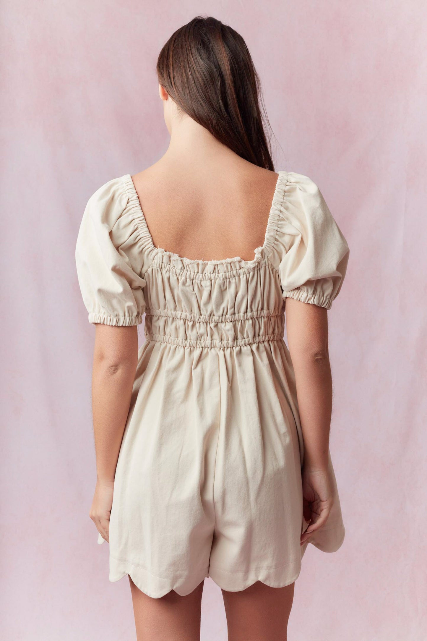 Scallop Hem Romper