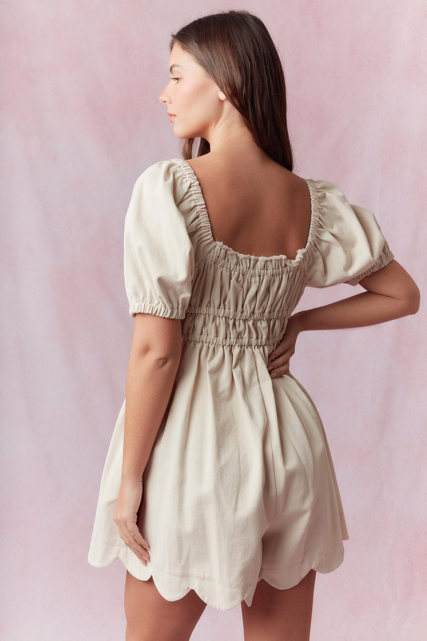 Scallop Hem Romper