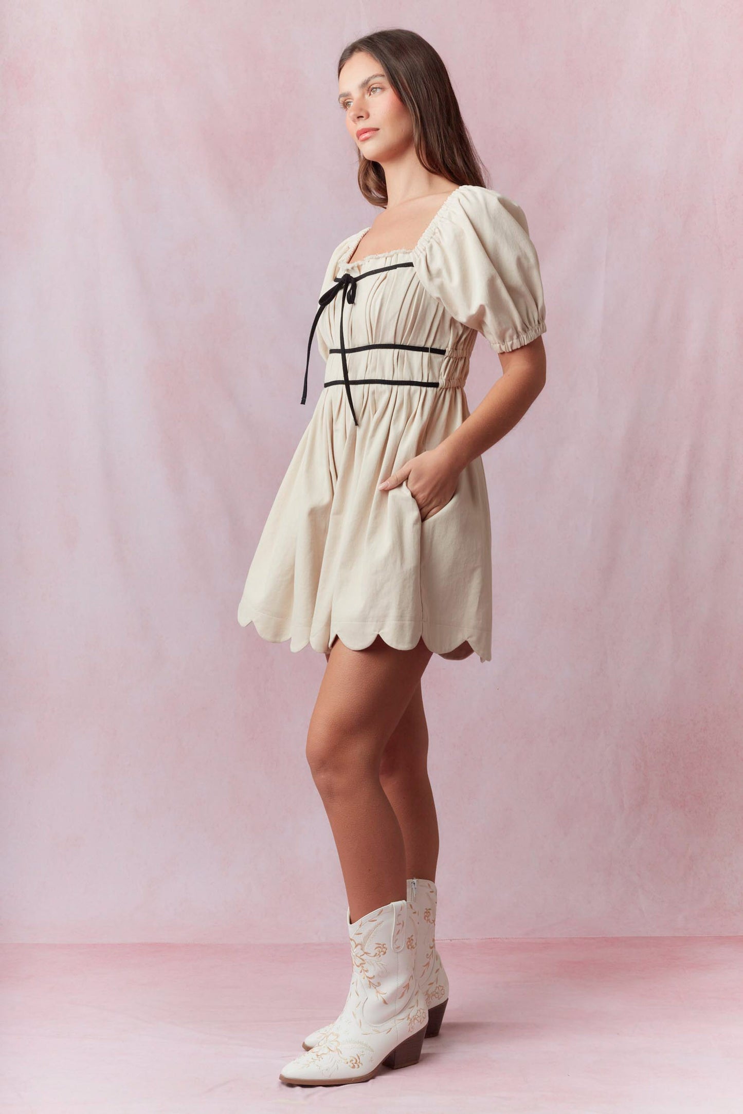Scallop Hem Romper