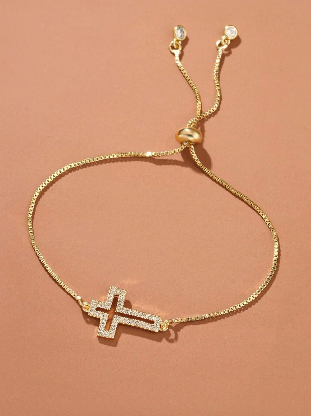 Gold Cross Bracelet