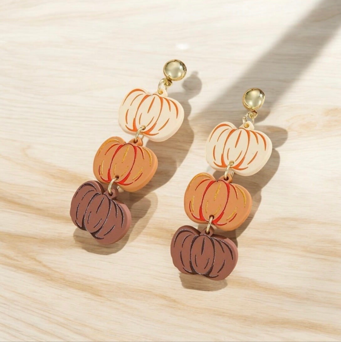 Pumpkin Dangle Earrings