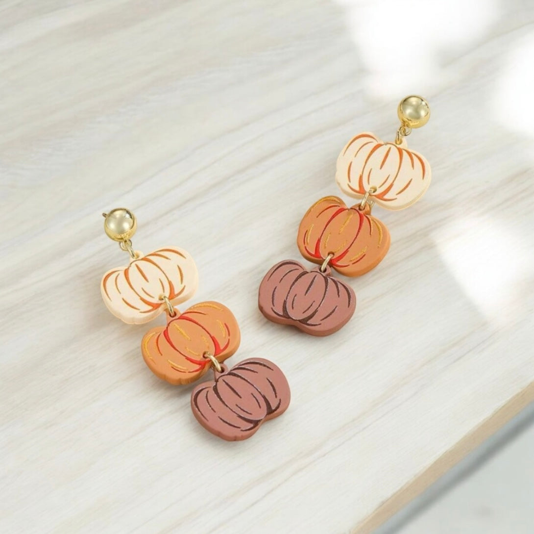 Pumpkin Dangle Earrings