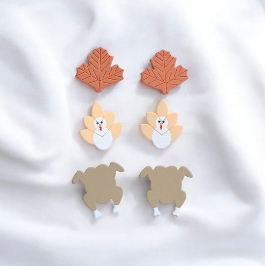 3 Pair Thanksgiving Earrings