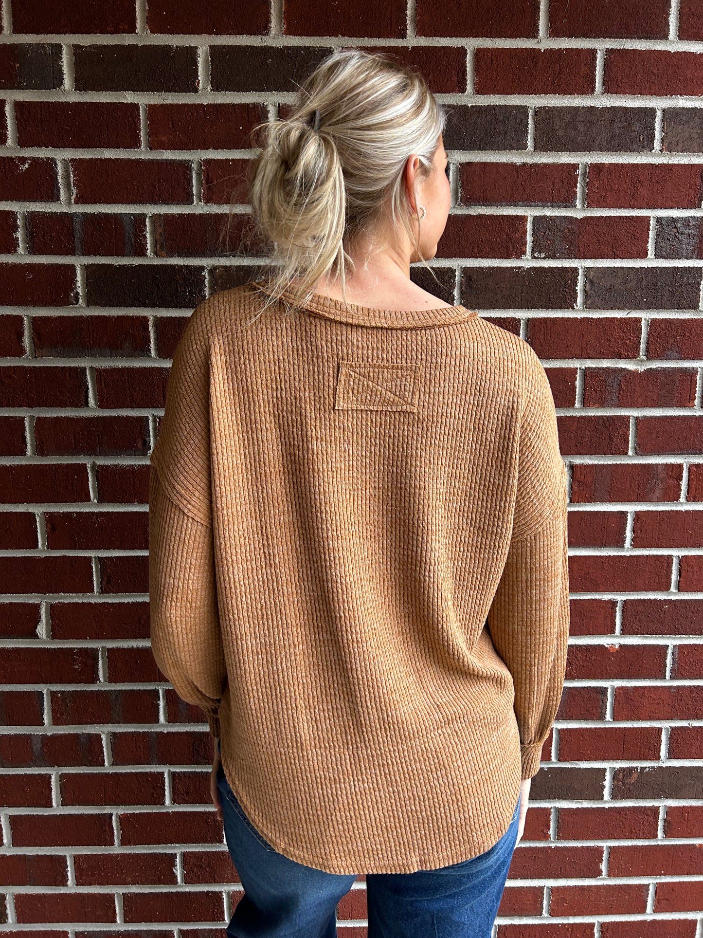 Drop Shoulder Long Sleeve Sweater