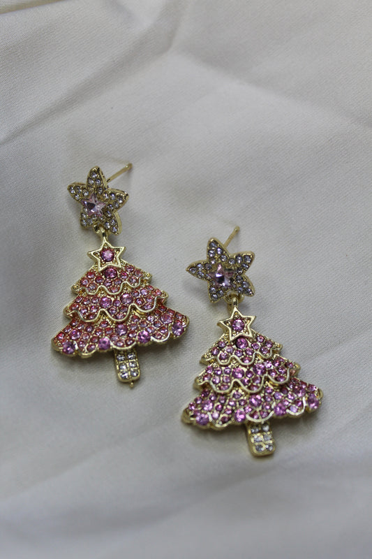 Sparkling Christmas Tree Earrings