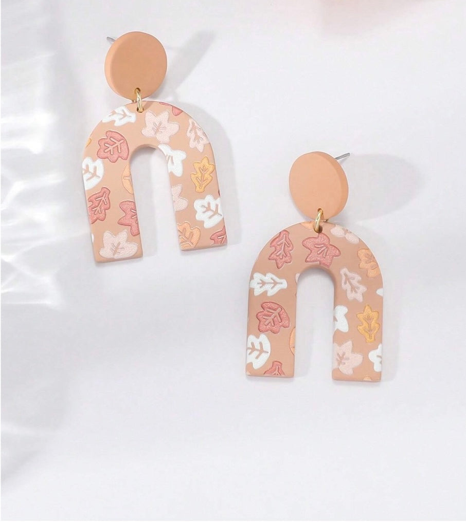 Maple Leaf Hoop Earrings