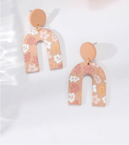 Maple Leaf Hoop Earrings