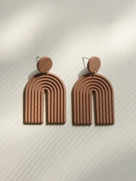 Brown Loop Earrings