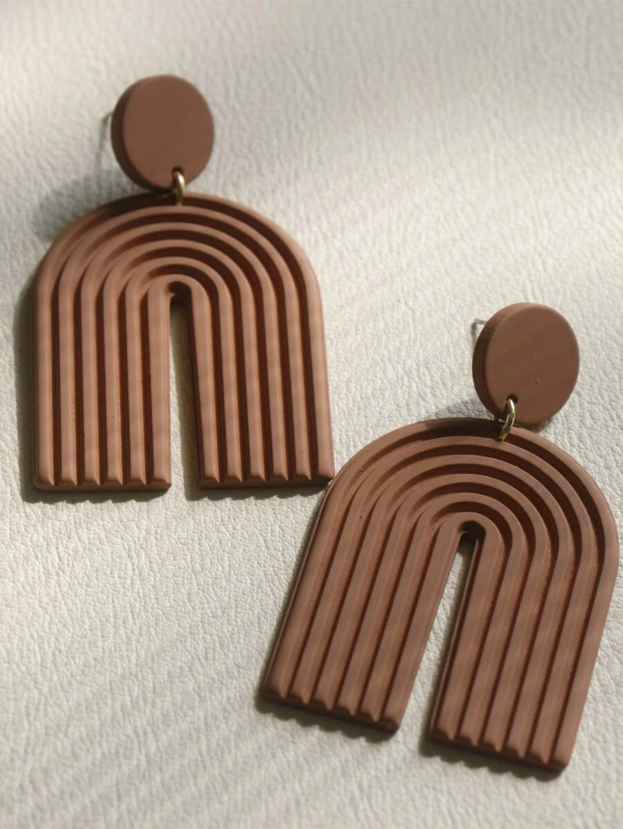 Brown Loop Earrings