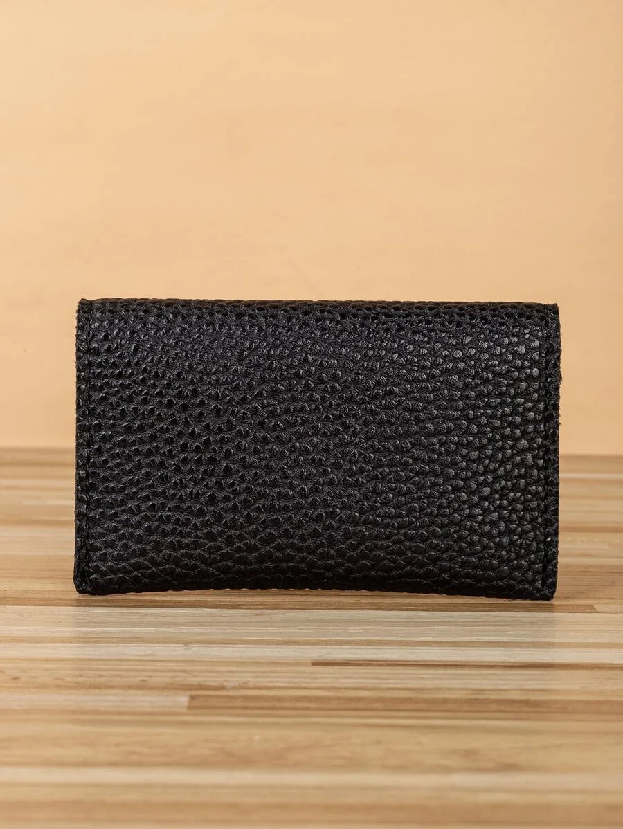 Flap Card Holder in Black