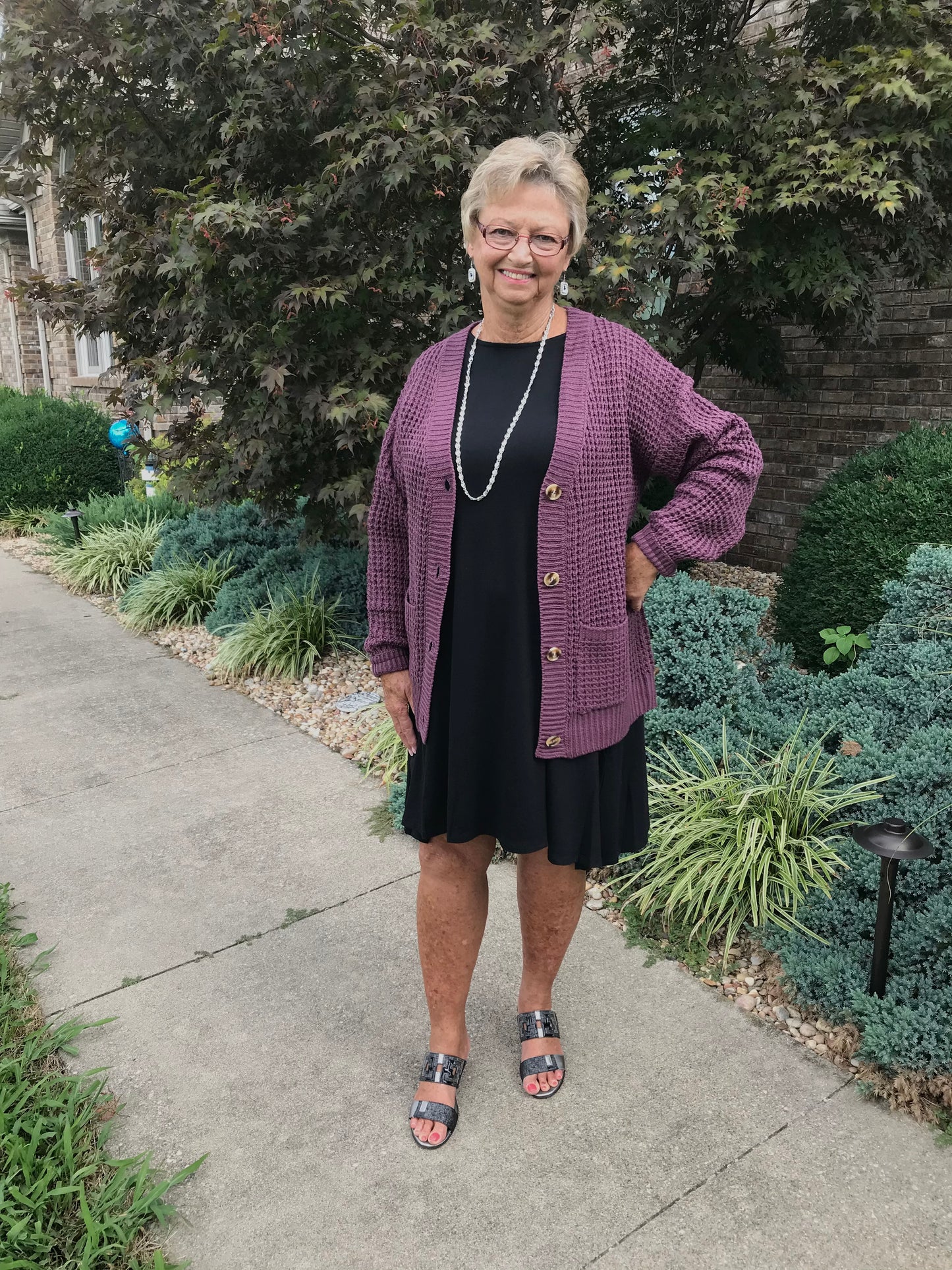 Natural Beauty T-Shirt Dress with Pockets in Black