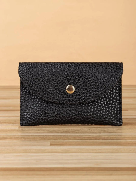 Flap Card Holder in Black